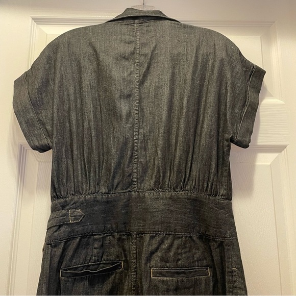 NWT Lauren Ralph Lauren Denim Jumpsuit 
Nightfall Wash Collar ShortSleeve Size 4 - Picture 3 of 11